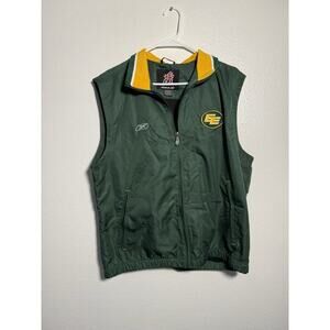 Vintage Reebok Green Bay Packers CFL Full Zip vest Nylon‎ Men’s Size Medium